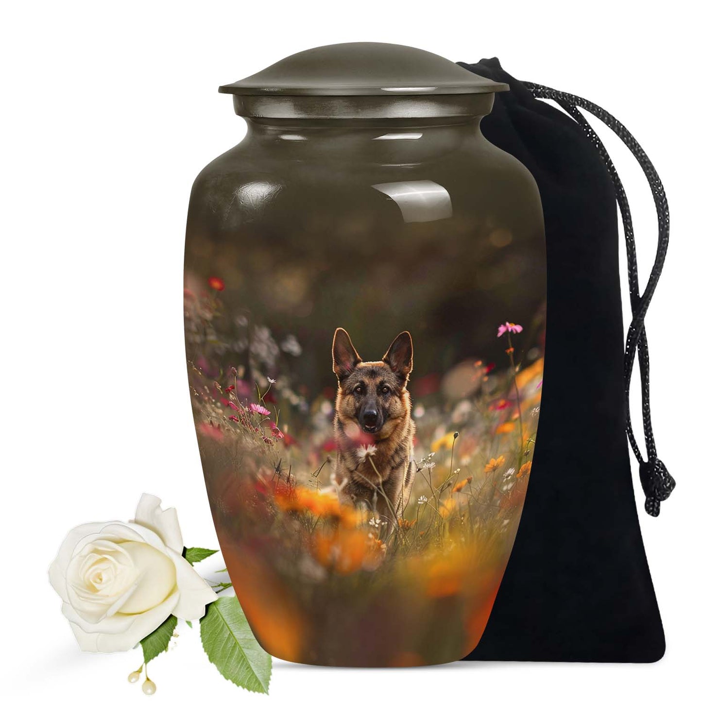 Personalized Dog Memorial Urn for Pet Ashes - 6-inch, 200 cu in - Yatskia