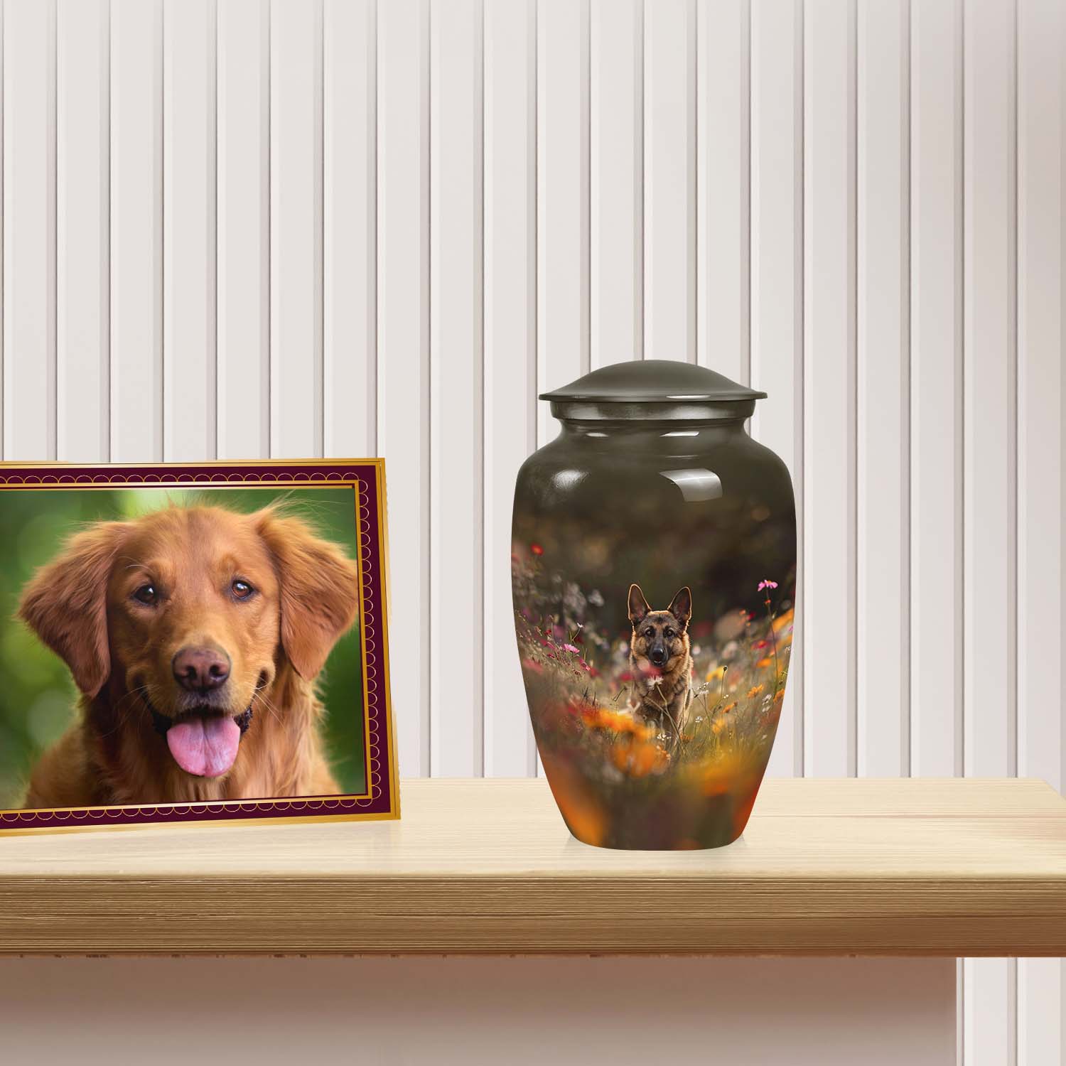 German Shepherd Memorial Urn – Personalized Pet Urns for Ashes