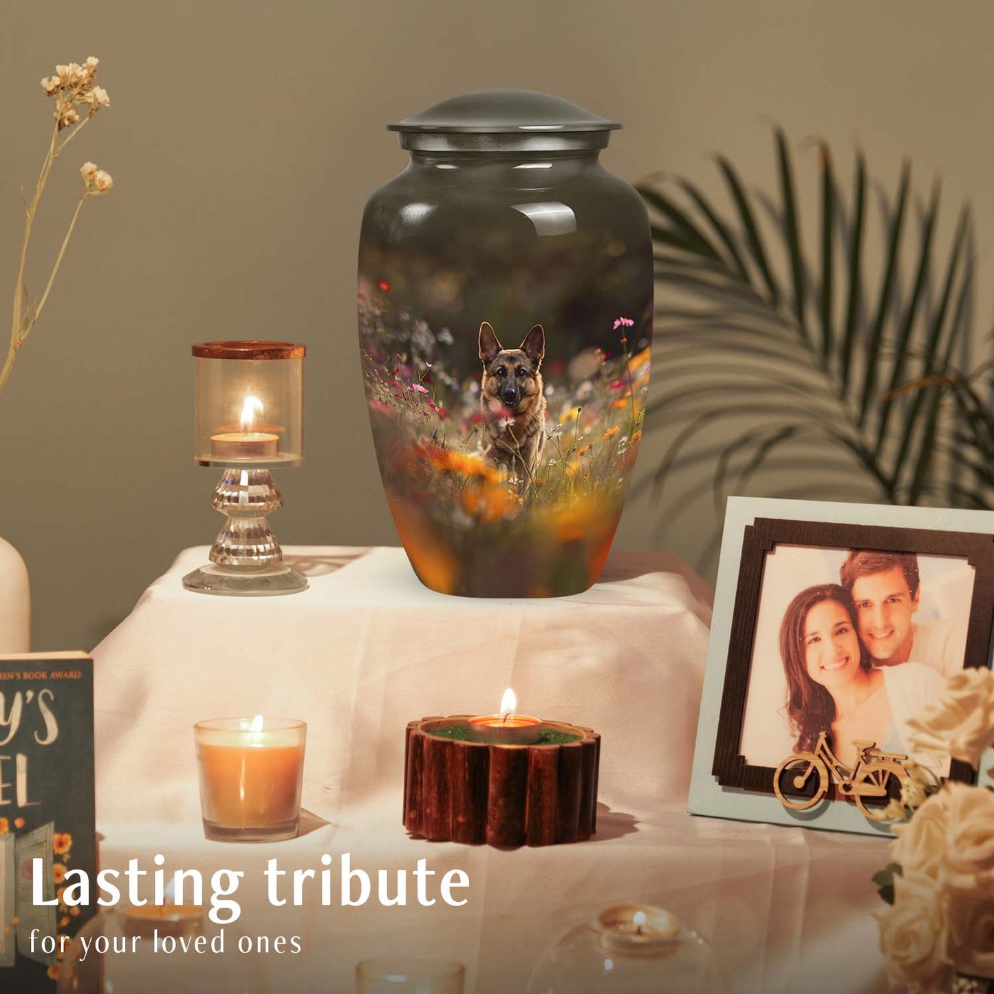 Personalized Dog Memorial Urn for Pet Ashes - 6-inch, 200 cu in - Yatskia