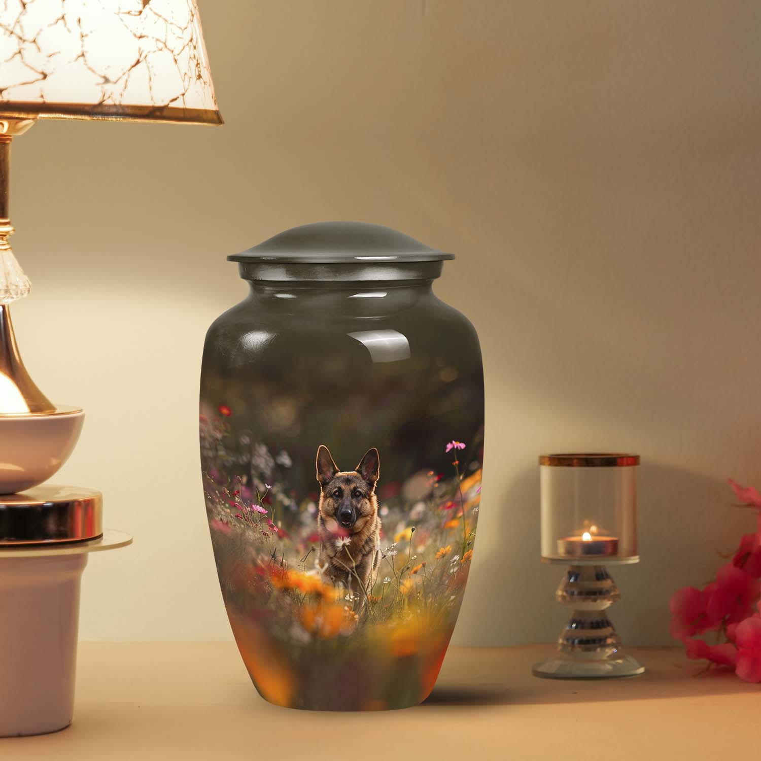 German Shepherd Memorial Urn – Personalized Pet Urns for Ashes