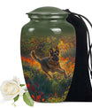 Flower Fields Joy German Shepherd Small Urn - Dog Memorial Urn