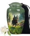 Forest Play German Shepherd Keepsake Urn - Small Pet Urn