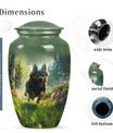 Forest Play German Shepherd Keepsake Urn - Small Pet Urn