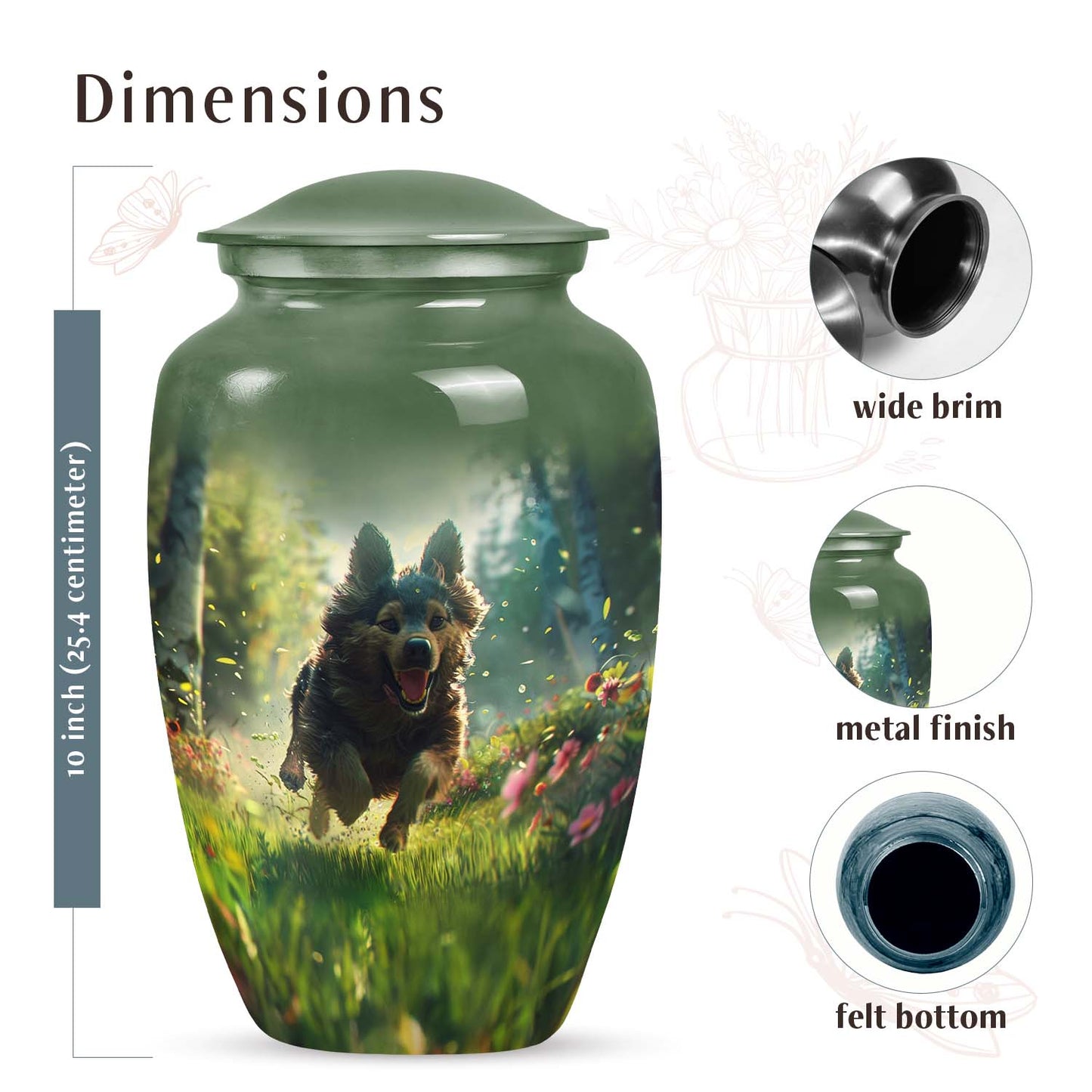 Personalized Dog Keepsake Urn for Pet Ashes - Yatskia