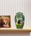 Forest Play German Shepherd Keepsake Urn - Small Pet Urn