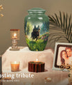 Forest Play German Shepherd Keepsake Urn - Small Pet Urn
