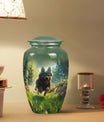 Forest Play German Shepherd Keepsake Urn - Small Pet Urn