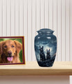 Two German Shepherd Cremation Urn for Ashes - Large Dog Urn