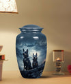 Two German Shepherd Cremation Urn for Ashes - Large Dog Urn