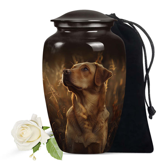 Golden Retriever Dog Pet Cremation Urn For Ashes - Large Dog Urn