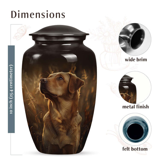 Golden Retriever Cremation Memorial Urn For Ashes - Premium Unique Urn for Dog