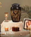 Golden Retriever Dog Pet Cremation Urn For Ashes - Large Dog Urn
