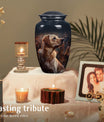 Golden Labrador Dog Pet Cremation Urn For Ashes - Pet Ashes Keepsake