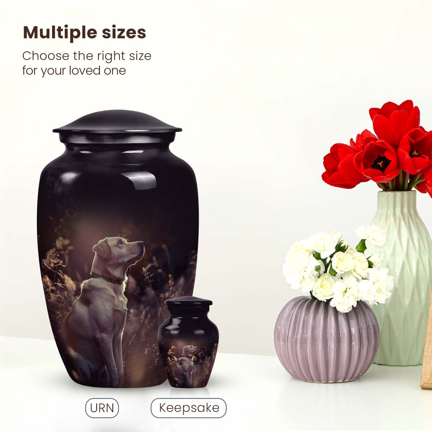 Labrador Dog Memorial Urn for Cherished Companions Cremation Keepsake