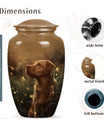 Golden Labrador Dog Pet Cremation Urn - Handcrafted Golden Glow Memorial