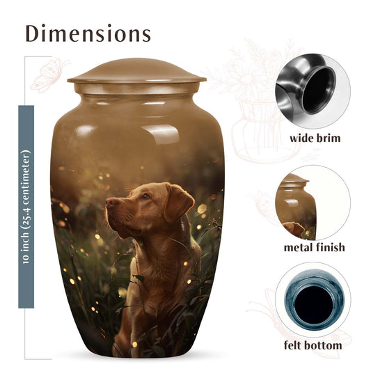 Adorable Golden Labrador Pet Cremation Urn - Unique Urn for Dog Ashes