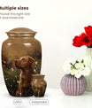 Golden Labrador Dog Pet Cremation Urn - Handcrafted Golden Glow Memorial