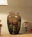 Golden Labrador Dog Pet Cremation Urn - Handcrafted Golden Glow Memorial