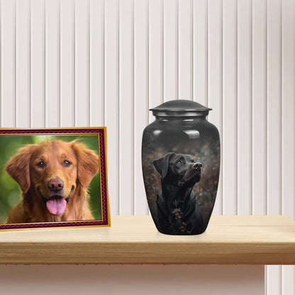 Black Personalized Dog Cremation Urn for Pet Ashes - Yatskia
