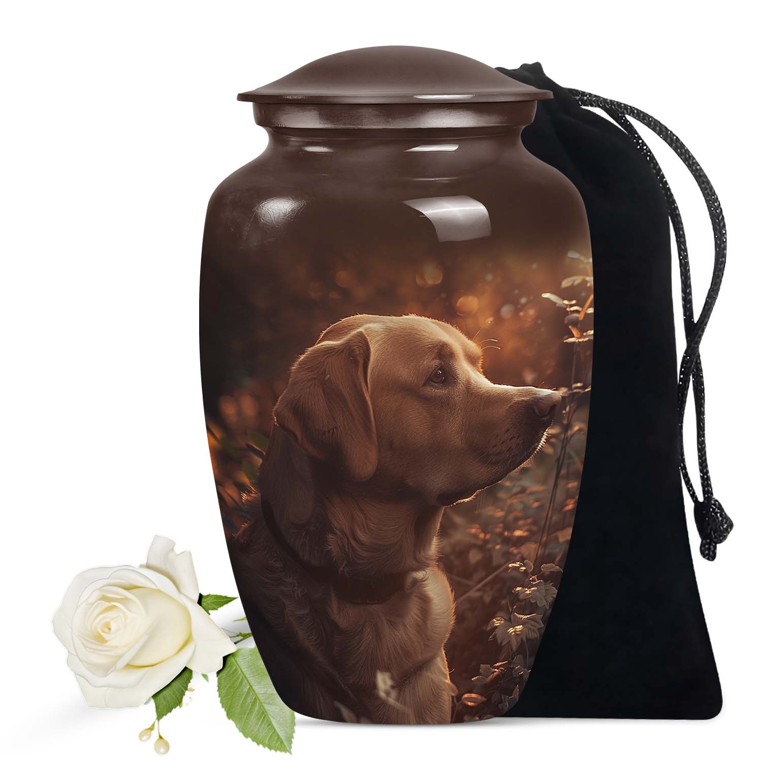 Golden Labrador Dog Pet Cremation Urn - Pet Memorial Urns