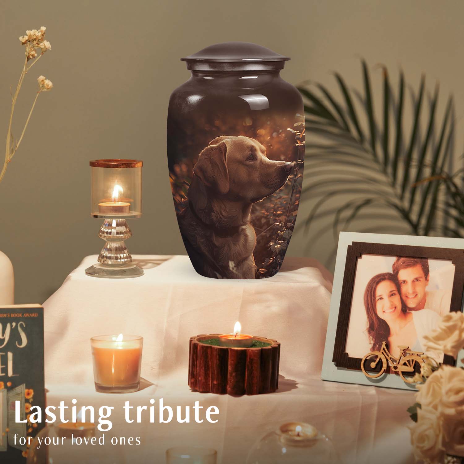 Golden Labrador Dog Pet Cremation Urn - Pet Memorial Urns