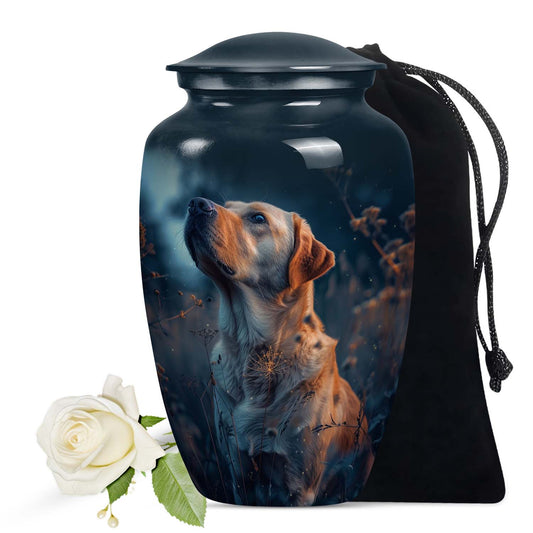 Golden Labrador Dog Pet Cremation Keepsake Urn - Custom Pet Urn