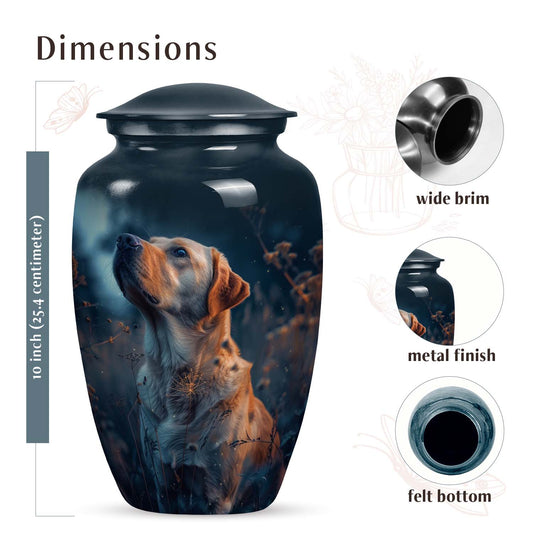 Adorable Golden Labrador Pet Cremation Urn - Premium Urn for Dog Ashes