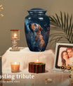 Golden Labrador Dog Pet Cremation Keepsake Urn - Custom Pet Urn