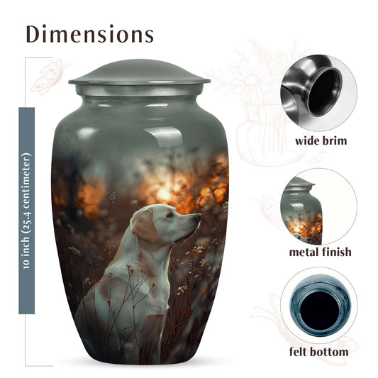 White Labrador Dog Cremation Urn for Ashes - Unique Funeral Urn for Pet