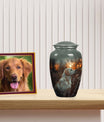 White Labrador Dog Pet Cremation Urn For Ashes - Pet Memorial Urns