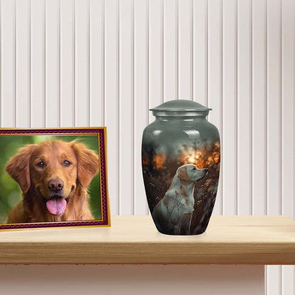 White Personalized Dog Cremation Urn for Pet Ashes - Yatskia