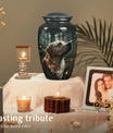 Golden Labrador Dog Cremation Keepsake Pet Urn - Small Pet Urn