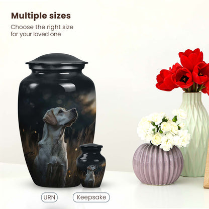 White Personalized Dog Cremation Urn for Pet Ashes - 6-inch, 200 cu in - Yatskia