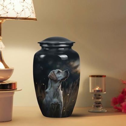 White Personalized Dog Cremation Urn for Pet Ashes - 6-inch, 200 cu in - Yatskia