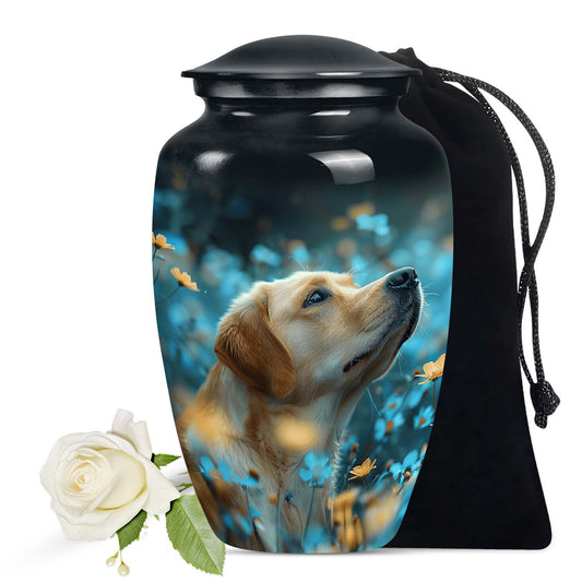 Golden Labrador Dog Pet Cremation Urn - Pet Urns for Large Dogs