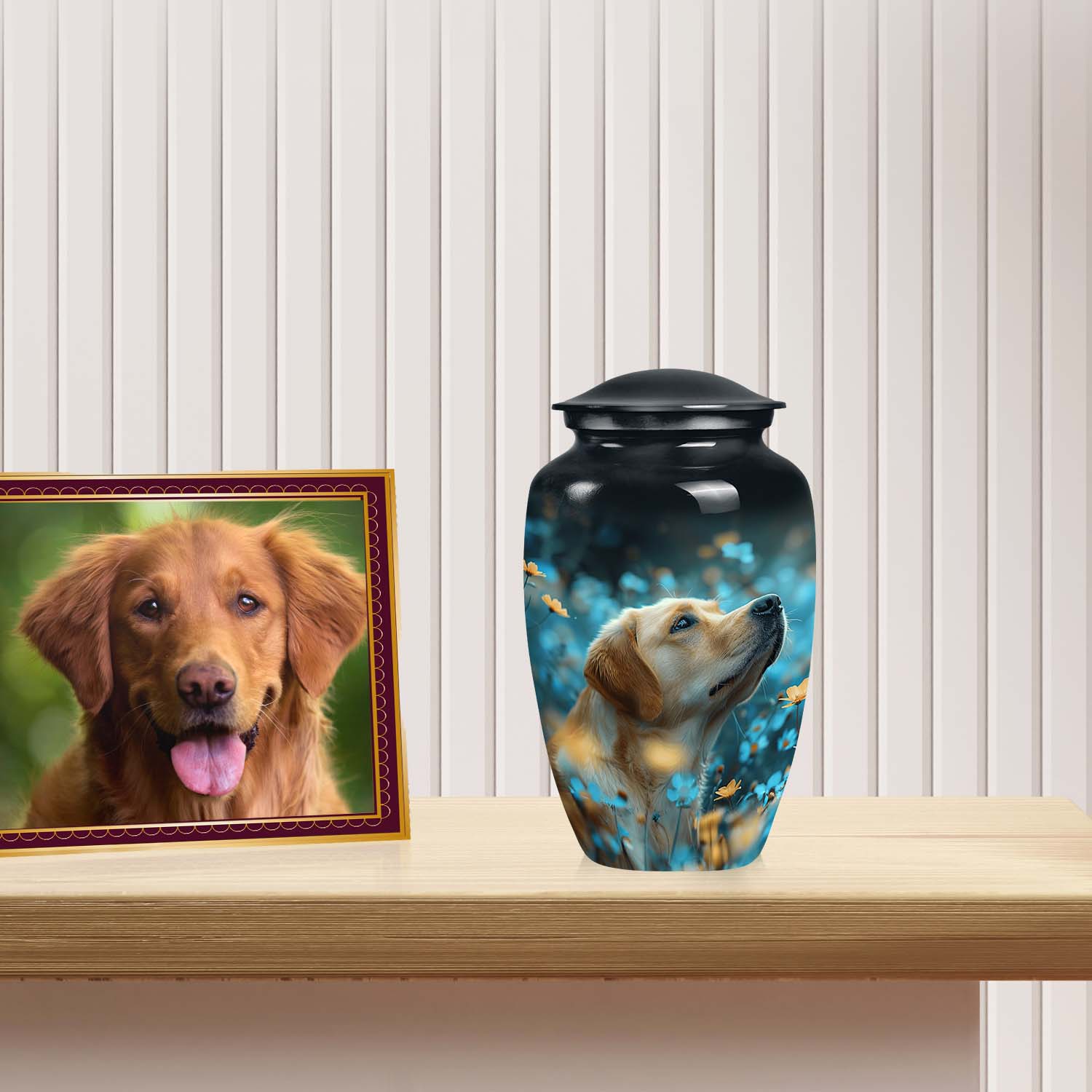 Golden Labrador Dog Pet Cremation Urn - Pet Urns for Large Dogs