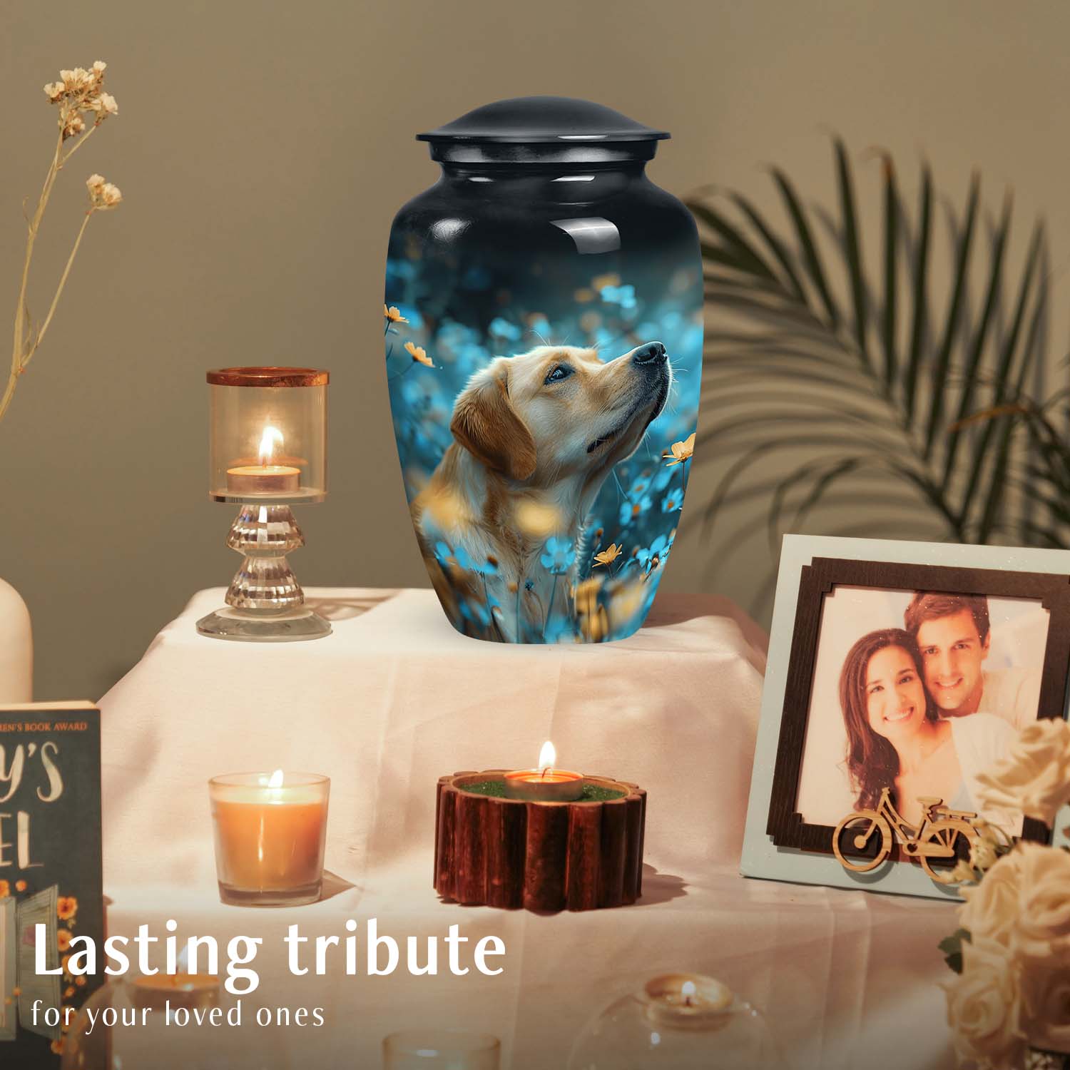 Golden Labrador Dog Pet Cremation Urn - Pet Urns for Large Dogs
