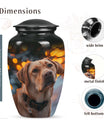 Golden Labrador Small Dog Pet Cremation Urn - Pet Memorial Urns
