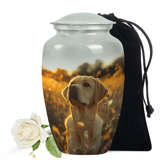 Golden Labrador Large Dog Pet Cremation Urn - Pet Memorial Urns