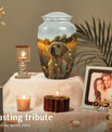 Golden Labrador Large Dog Pet Cremation Urn - Pet Memorial Urns