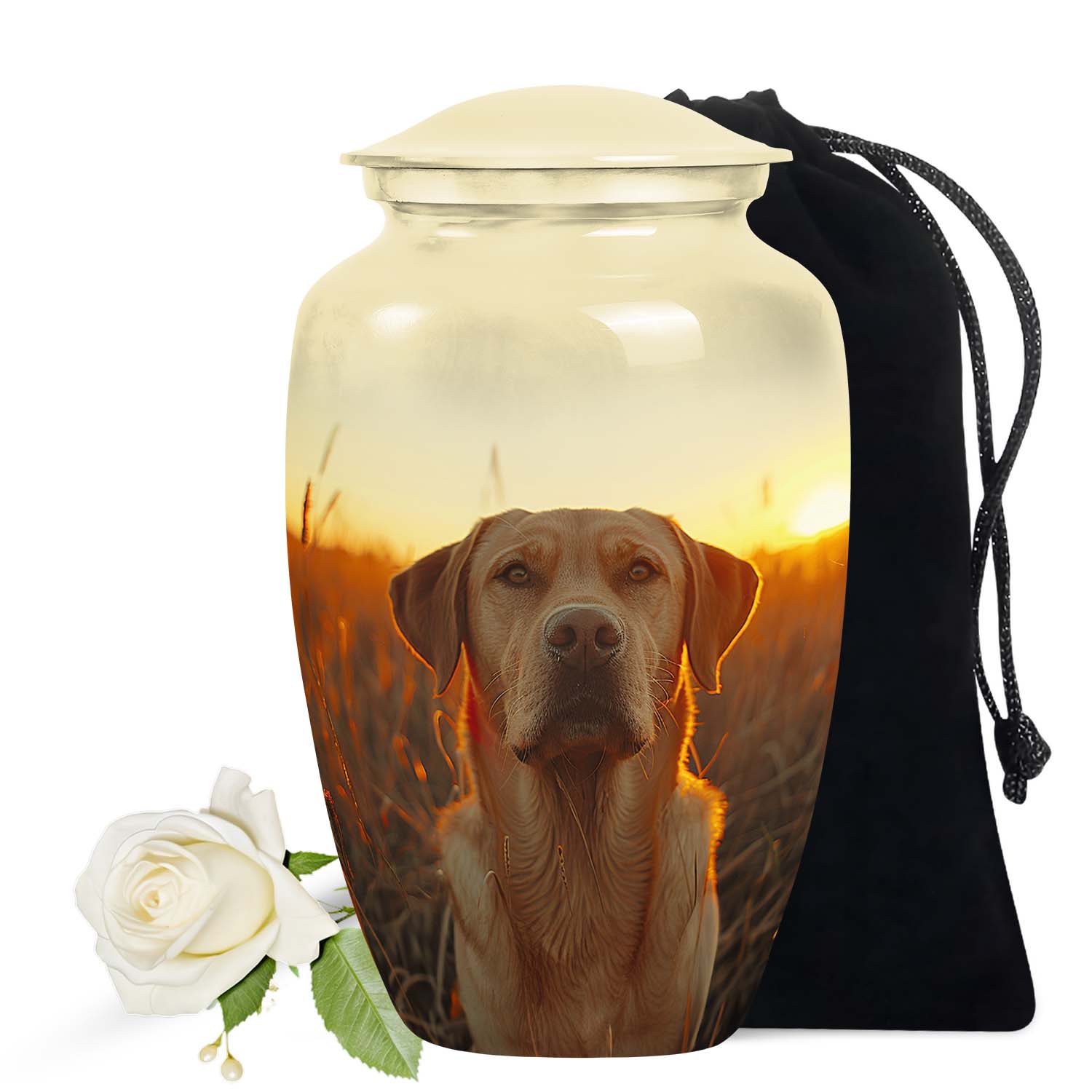 Golden Labrador Dog Pet Personalized Cremation Urn - Pet Memorial Urns