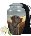 Golden Labrador Dog Pet Cremation Urn - Sunrise Reflection Memorial