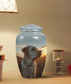 Golden Labrador Dog Pet Cremation Urn - Sunrise Reflection Memorial