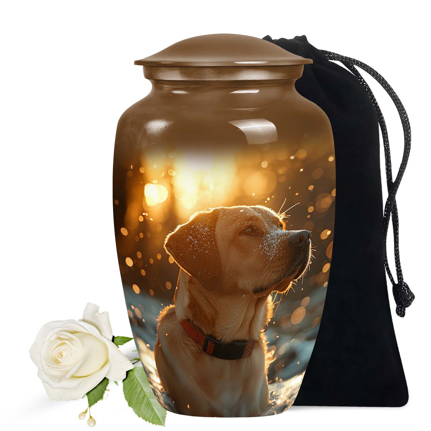 Golden Labrador Dog Pet Cremation Urn - Pet Cremation Urns for Dogs