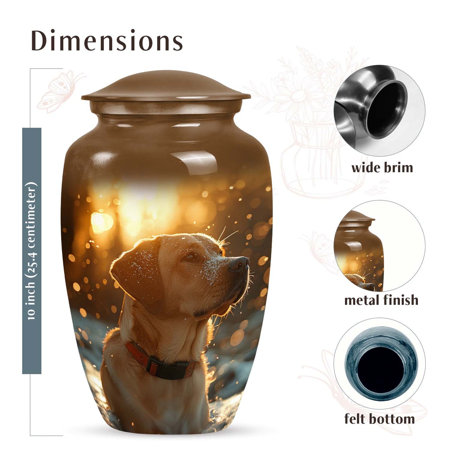 Personalized Dog Cremation Urn for Pet Ashes - Yatskia