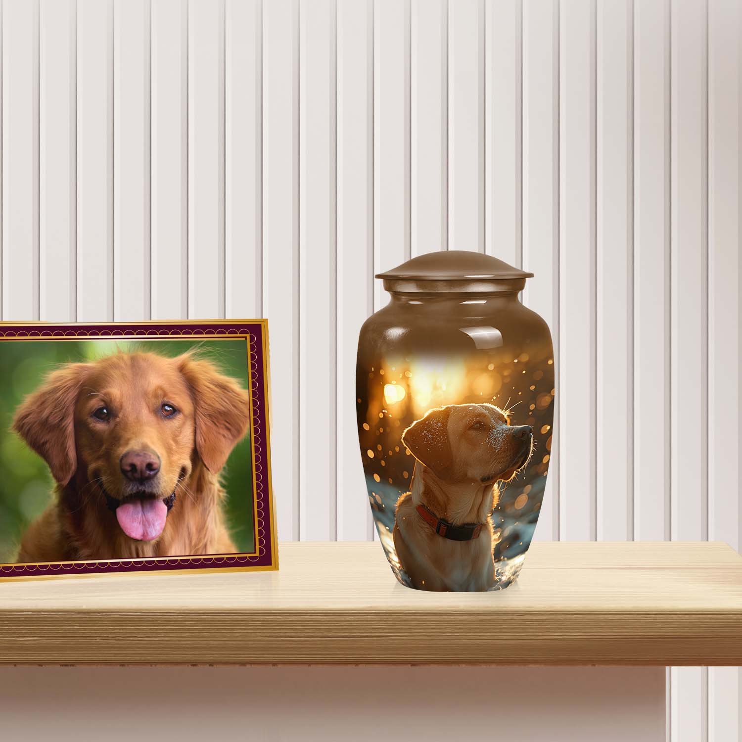 Golden Labrador Dog Pet Cremation Urn - Pet Cremation Urns for Dogs