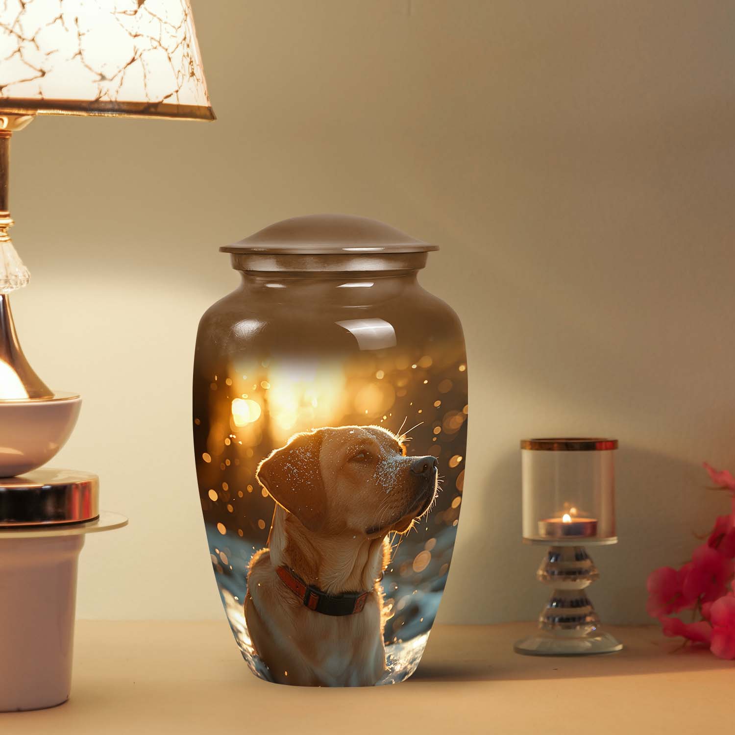 Golden Labrador Dog Pet Cremation Urn - Pet Cremation Urns for Dogs