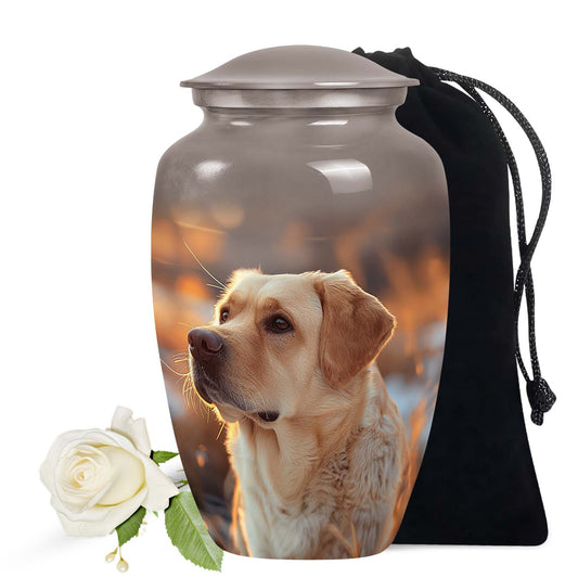 Golden Labrador Dog Pet Cremation Urn - Pet Cremation Urns for Dogs