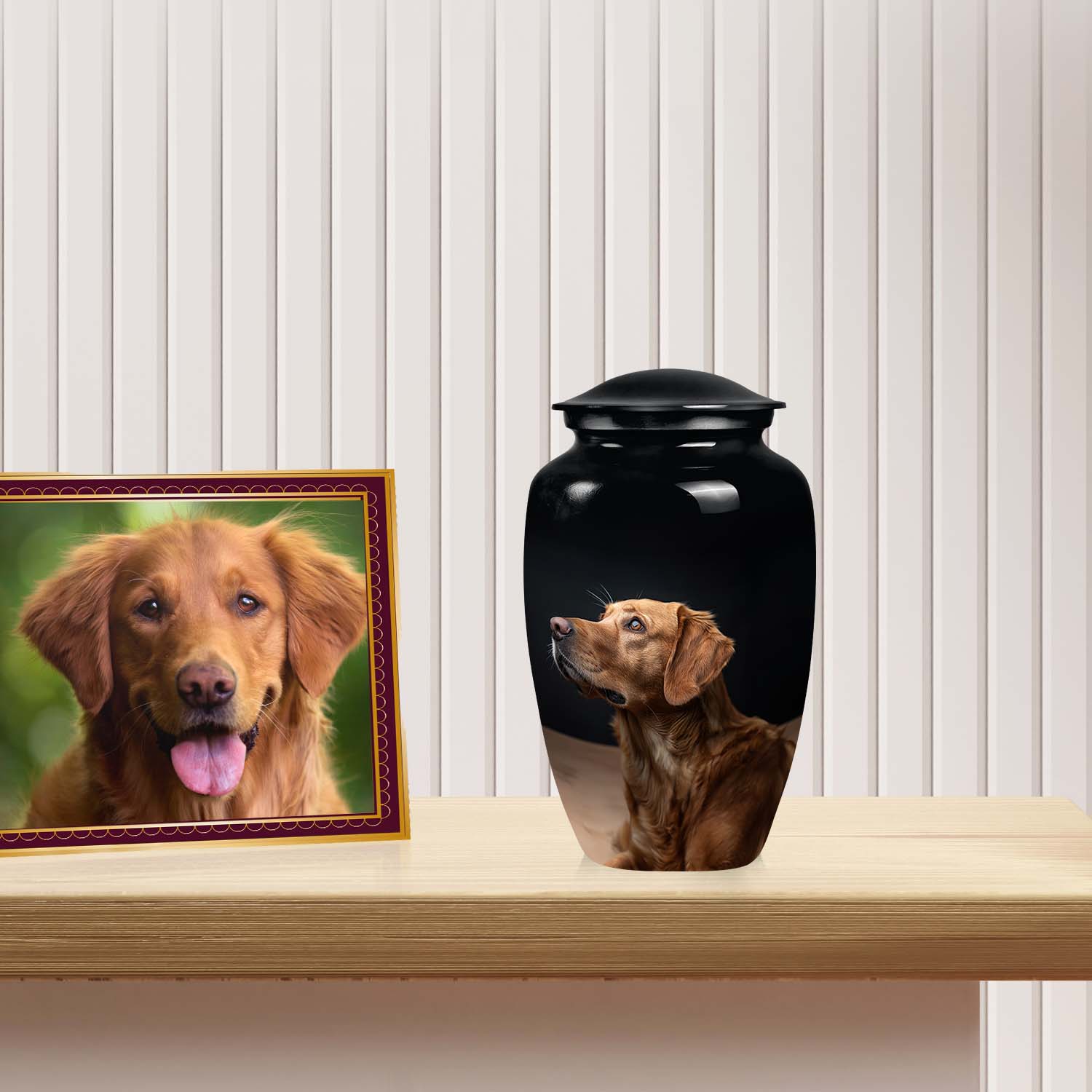 Golden Retriever Customized Cremation Urn For Dog Ashes