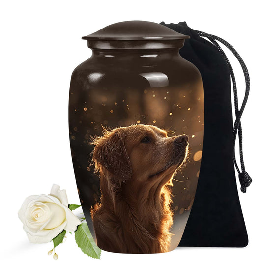 Golden Retriever Dog Pet Cremation Urn - Dog Memorial Urn